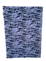 New Hoffman International Fabrics 19″ x 27″ Cotton Nature’s Elements Blue Waves