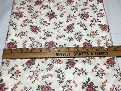 Vintage Florals on Cream Marcus Brothers Textiles Cotton Fabric ~ 1 Yard