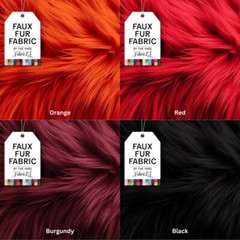 FabricLA Shaggy Faux Fake Fur Fluffy Fabric by the yard | Artificial Art & Craft