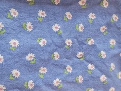 Vintage Blue White Daisy Home Decor Fabric 1+ Yd