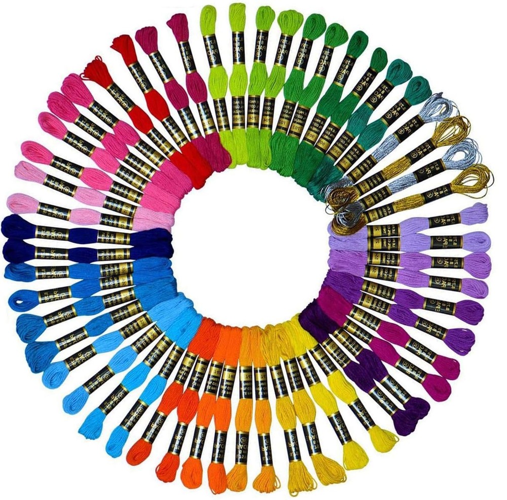 LE PAON 100％Cotton Embroidery 54 Count (Pack of 1), 27 rainbow colors