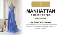 Manhattan Satin Knit Fabric by the Yard 4-Way Stretch 100% Polyester 160 GSM