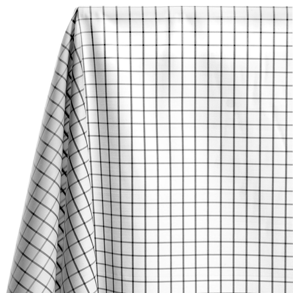 Suave 1/2″ Gingham Check Shirting Poplin Fabric – 57/58″ By The Yard