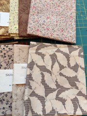 23 Fat Quarter Bundle fabric cotton quilt quilting brown gold beige yellow