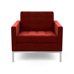 Knoll Luxe Textiles Velvet / Tomato – 2 Yards Fabric (new)