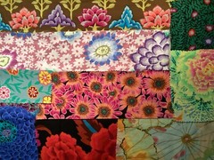 Kaffe Fassett strips, squares, & scraps