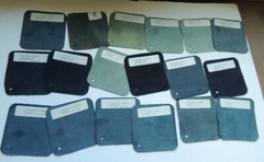 LACKAWANNA LEATHER SUEDE FINE CALFSKIN 18 COLORS, blue green NEW 4.5″