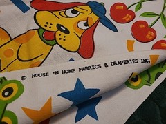 Vtg House ‘N Home Fabrics Cotton Home Decor Novelty Nursery Fabric Animals Math