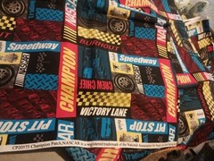 Nascar Champion Patch Cotton Fabric 44″ X 24″