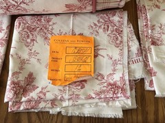 2002 Jane Churchill Colfax Rose Toile Custom Queen Duvet 2 Cases 1 Neck Roll +