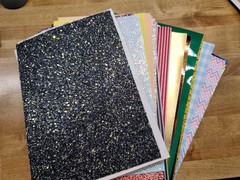 WHOLESALE LOT 15 Bulk Faux Leather Sheets Crafting Fabric for Sewing Bow Making