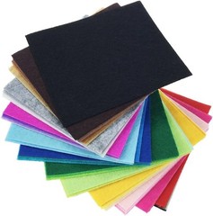 Luxury Acrylic Felt Craft Sheets – 42 Assorted Colors, 4″x4″, Ideal for Crafters