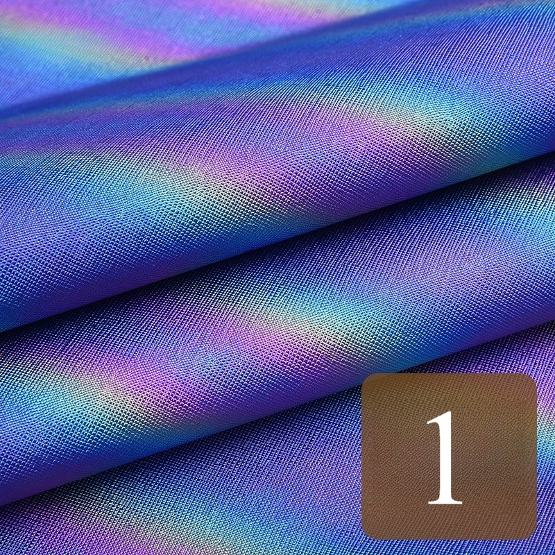 DIY Color Gradient PU Faux Leather Fabric Material 137cm