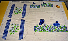 4 Vintage 1981 Dan River Apron & More Panel Pattern Sewing Lot Santa Floral