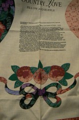 Fabric Panel COUNTRY LOVE Heart Pillow Ruffle Springs Industries Country Store