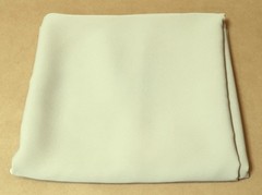 VINTAGE IVORY OFF-WHITE SYNTHETIC LINING FABRIC 2.28m x 1.13m