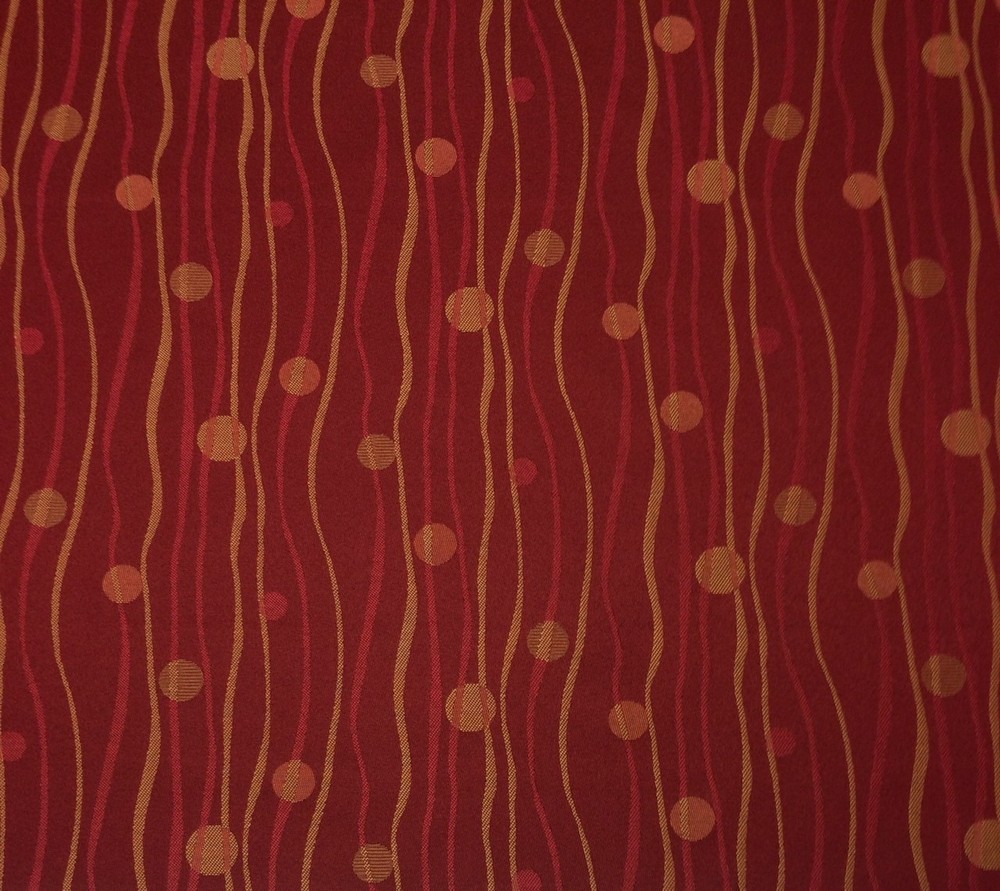 KRAVET 26391 CONTEMPORARY MODERN GEOMETRIC GOLD RED FABRIC BY THE YARD 55″W