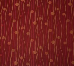 KRAVET 26391 CONTEMPORARY MODERN GEOMETRIC GOLD RED FABRIC BY THE YARD 55″W