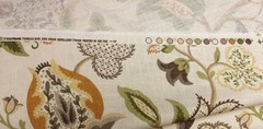 P KAUFMANN PIED A TERRE VANILLA D4178 LARGE JACOBEAN FLORAL FABRIC BY YARD 54″W