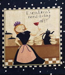 GO AHEAD AND WINE by Dan DiPaolo for Clothworks Fabric PANEL Preprinted 22″x23″