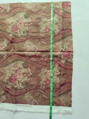 RALPH LAUREN Paisley Floral Scroll Fabric 1.66 Yards Jewel Tone Brown Green Red