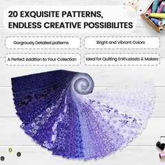 Craftido-20 Options-100% Cotton Jelly Roll Fabric Precut Strips for Quilting,…