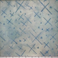 1 Yard Cut of Lunn Fabric X’d Out Batik 100% Cotton 4285 Powder Sky Blue