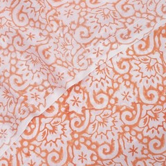5 YARD WOODEN HAND BLOCK PRINTED INDIAN CAMBRIC COTTON FLORAL SEWING FABRIC
