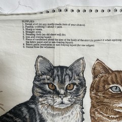 Vintage VIP Cranston Cat Applique Fabric Panel Cut & Sew Kit Uncut 18×44