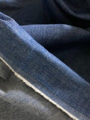 9oz Medium Wash Indigo Cotton Chambray Denim Midweight 63.5″ Wide 4 Yards Fabric