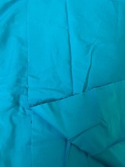 Fabric Lot 1 Yds 15 Ins 48 W Teal Blue Polyester Cotton