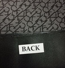 CALVIN KLEIN SIGNATURE VINYL BLACK GRAY SUITCASE PURSE HEAVY FABRIC BY YARD 54″W