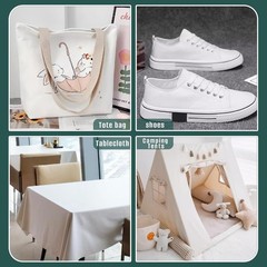 10oz Heavy Duty Cotton Canvas Fabric 60″ x 80″, Thick Cotton Duck Cloth for P…