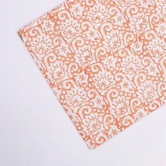 5 YARD WOODEN HAND BLOCK PRINTED INDIAN CAMBRIC COTTON FLORAL SEWING FABRIC