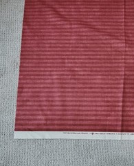 RARE Vintage Waverly Screen Print Burgundy Red Stripe Fabric Wall Street 4 yds