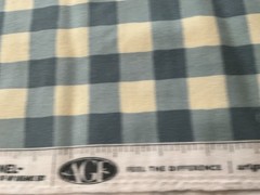 ArtGallery Fabrics Cotton Flannel 2.5 Yards Blue and Ivory Buffalo Checked