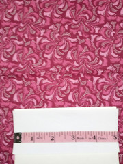 Fabric Springs Industries-Maroon Background Pink/White Swirl Print-1.6 Yds x 45″