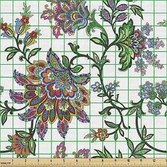 Waterproof Floral Fabric 36×58 for Upholstery and Home