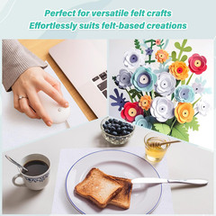 13 Rolls White Felt Fabric,8″X35″(20.5X90Cm) 1.4Mm Thick Soft Felt Fabric Sheet