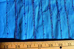 SAPPHIRE BLUE STITCHED STRIPES WITH SEQUINS 100% COTTON FABRIC 64X44 INCHES