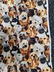 Lot of 6.5 Yards Beautiful Dogs Cotton Fabric