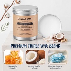 2 Pack Canvas Wax Activated Fabric Dressing 34 oz Total All Natural Fabric