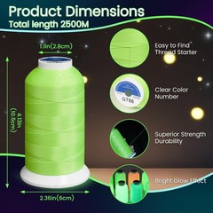 New brothread Single Huge Spool Luminary Glow 2500M, 2500M G779