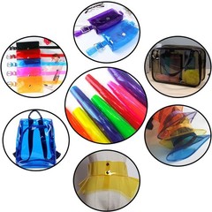 9 Pcs Clear PVC Vinyl, 21cmx30cm Fluorescent Solid Color Transparent Waterproof