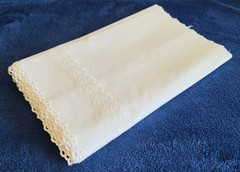White Eyelet Border Lace Cotton Fabric 6 Yards 14″ Wide Roses