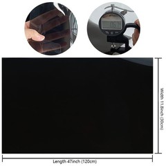 ONEART | Black Transparent Leather Vinyl, 30 Gauge Solid Color See-Through Wa…