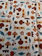 Festive Forest Mushroom Apples Bug Toss by Allison Cole for Camelot BTFQ