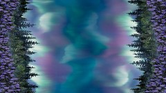 P&B Textiles Aurora’s Passage APAS6434 MU Northern Lights Double Border Cotton