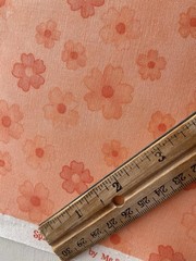 Cotton Fabric Cute Flower Salmon Pink Color By Moda 44”x 36” 591