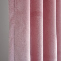 Roslynwood Velvet Blush Pink Curtain 84 inches Long – Curtains Thermal Insula…